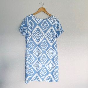 Give Me a Print Light Blue Print Shift Dress